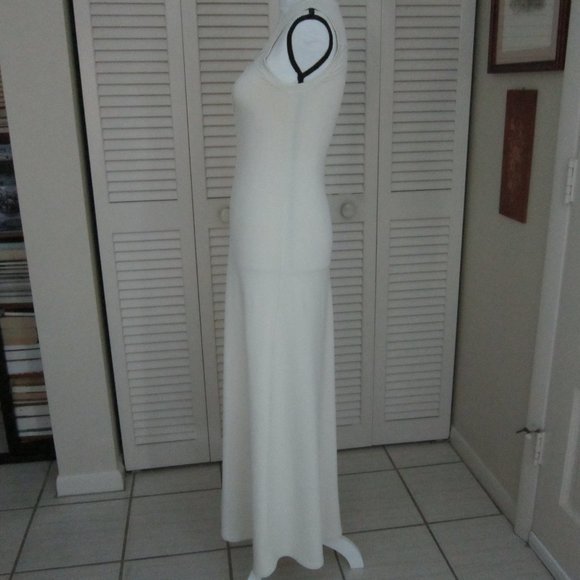 BCBG Dresses Spandex/Acetate Beige Long Sleeveless - Picture 2 of 7